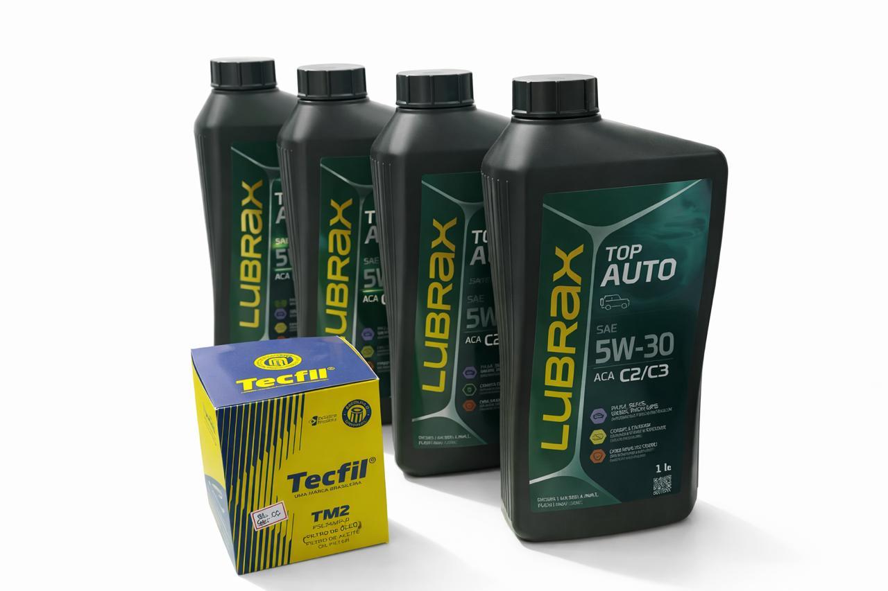 Kit troca de óleo: Lubrax 4L 5w30 + Filtro de óleo